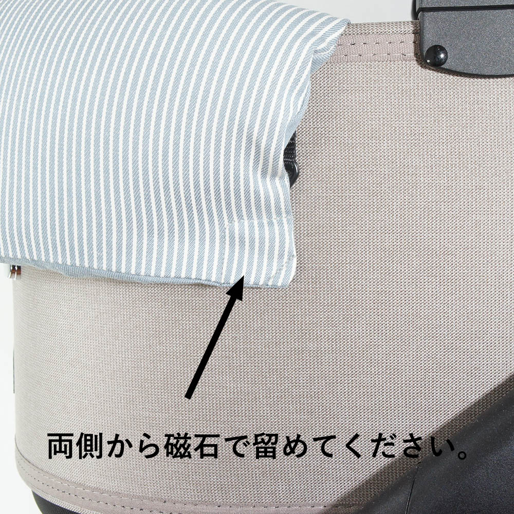 ペットカート・バギー用 ぷくぷく あごのせクッション ヒッコリーデニムサックス
