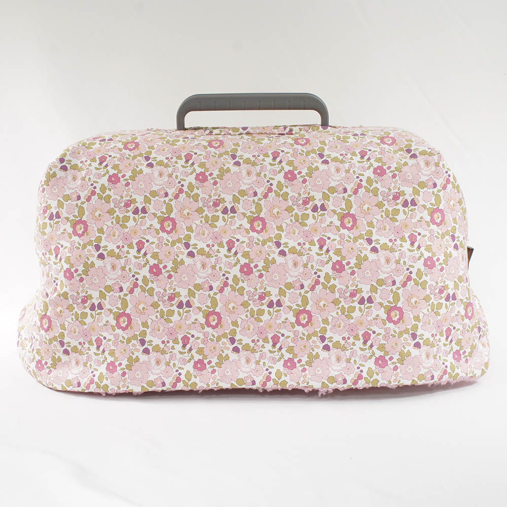 あったか3WAY キャリーカバーブランケット リバティプリント Betsy ピンクファー<マルチ幅> Sサイズ(トグルボタン付き)