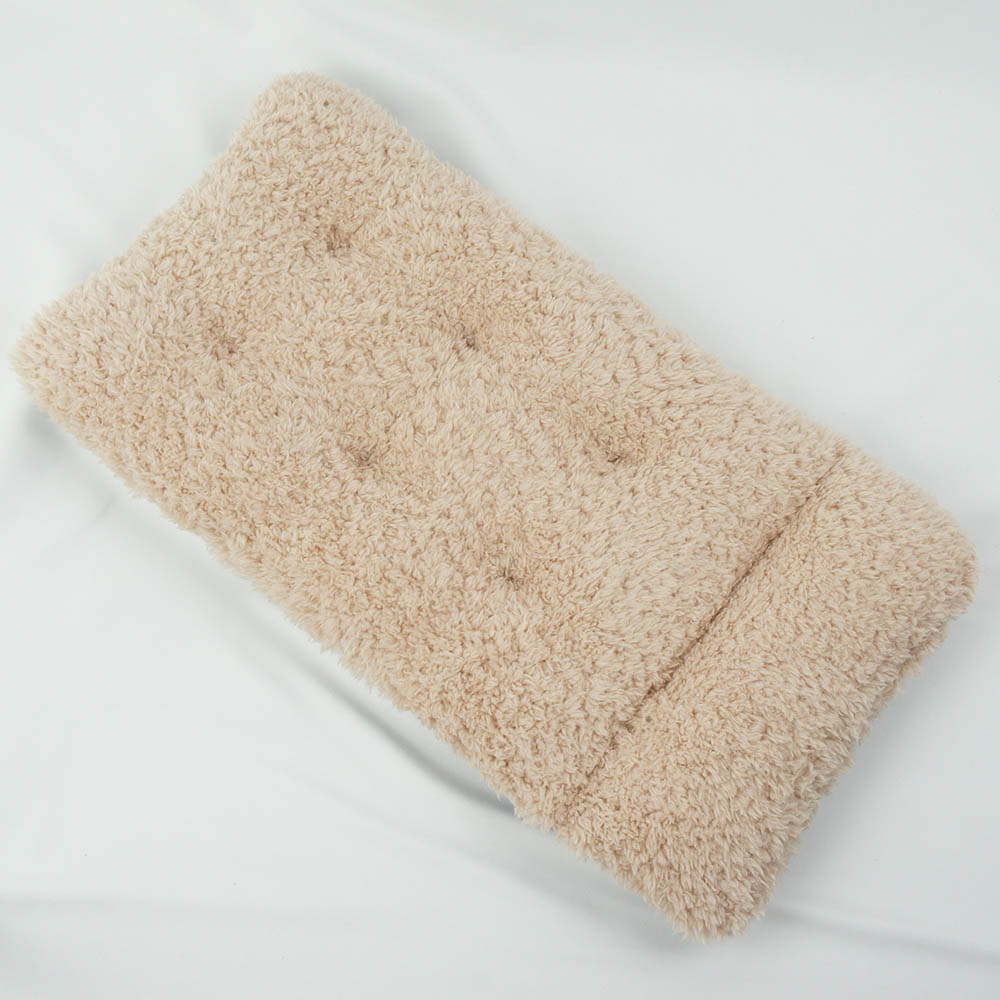 あごのせ縁無しクッション/クレートクッション 10オンスデニムネイビーファー Sサイズ