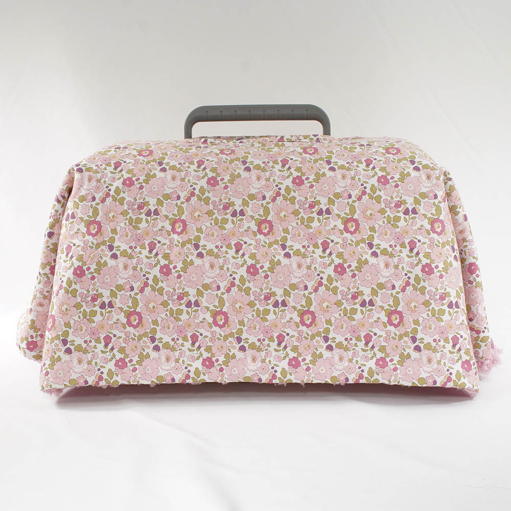 あったか3WAY キャリーカバーブランケット リバティプリント Betsy ピンクファー<マルチ幅> Sサイズ(トグルボタン無し)