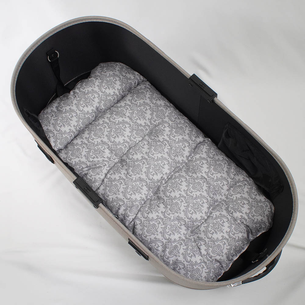 【500円OFF】DOME3レギュラー/ラージ両対応クッションセット 夏用ぷくぷく あごのせクッション＋夏用あごのせ縁無しクッション Mサイズ 東洋紡iCOLD 接触接触冷感 ダマスク グレー