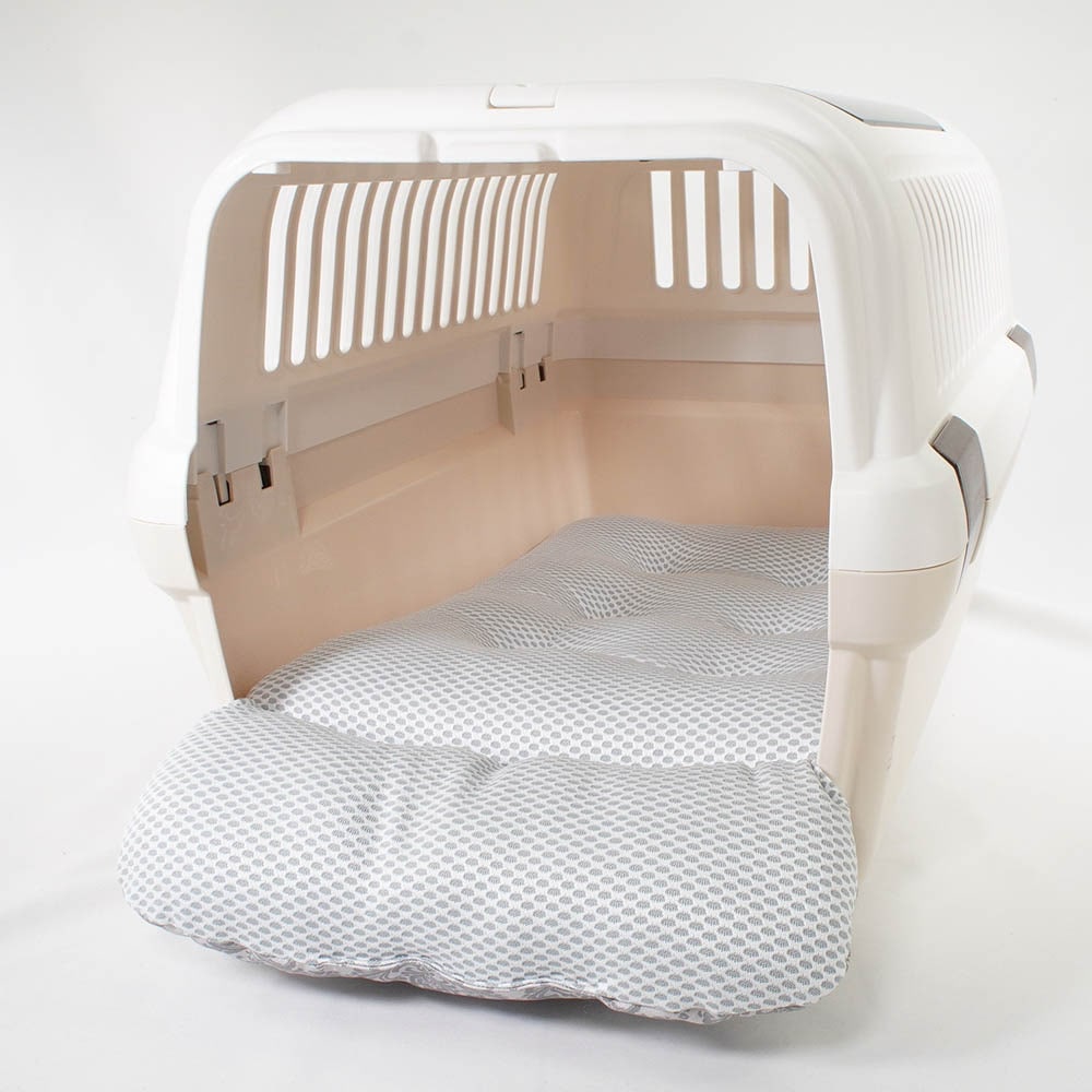 【500円OFF】DOME3レギュラー/ラージ両対応クッションセット 夏用ぷくぷく あごのせクッション＋夏用あごのせ縁無しクッション Mサイズ 東洋紡iCOLD 接触接触冷感 ダマスク グレー