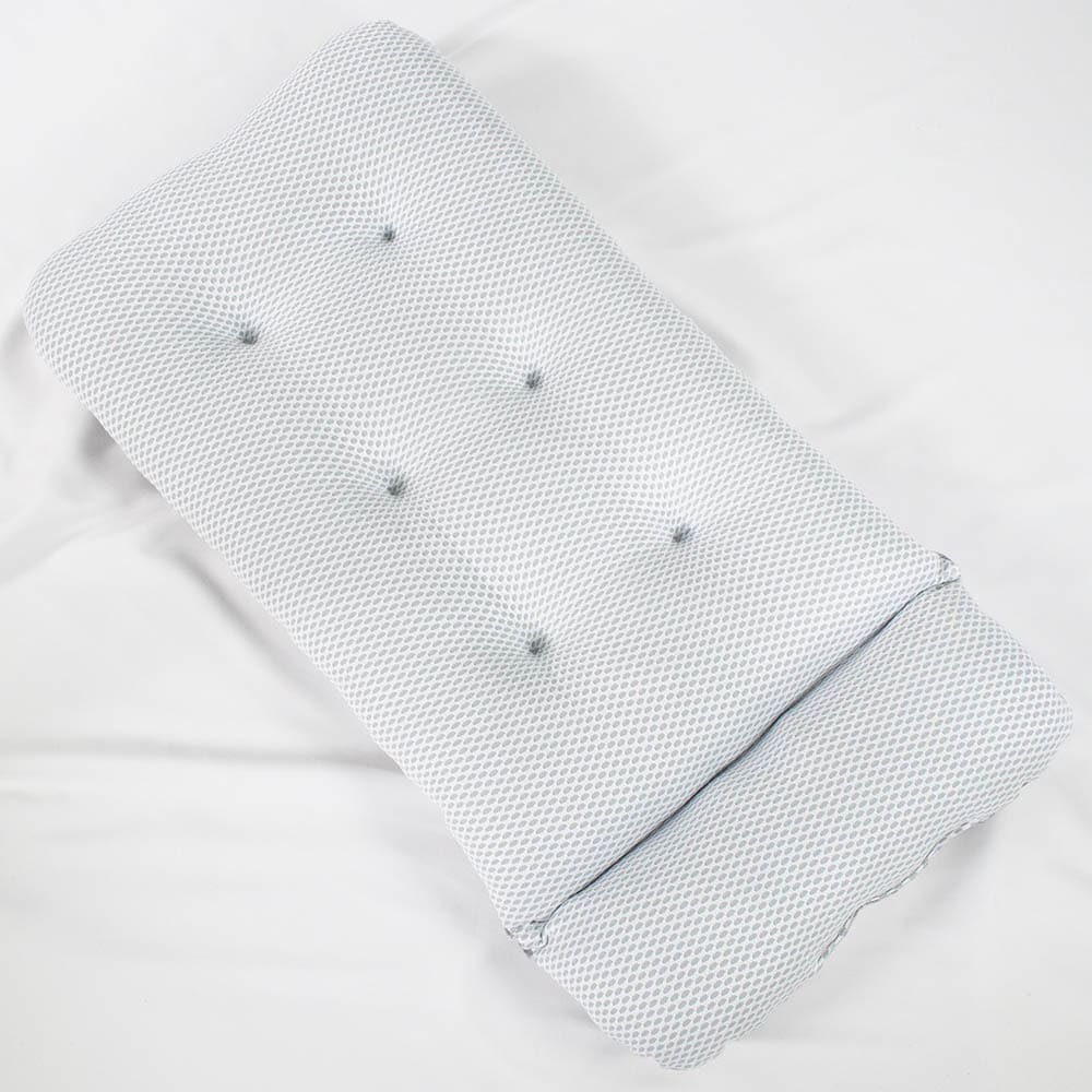 【500円OFF】DOME3レギュラー/ラージ両対応クッションセット 夏用ぷくぷく あごのせクッション＋夏用あごのせ縁無しクッション Mサイズ 東洋紡iCOLD 接触接触冷感 ダマスク グレー