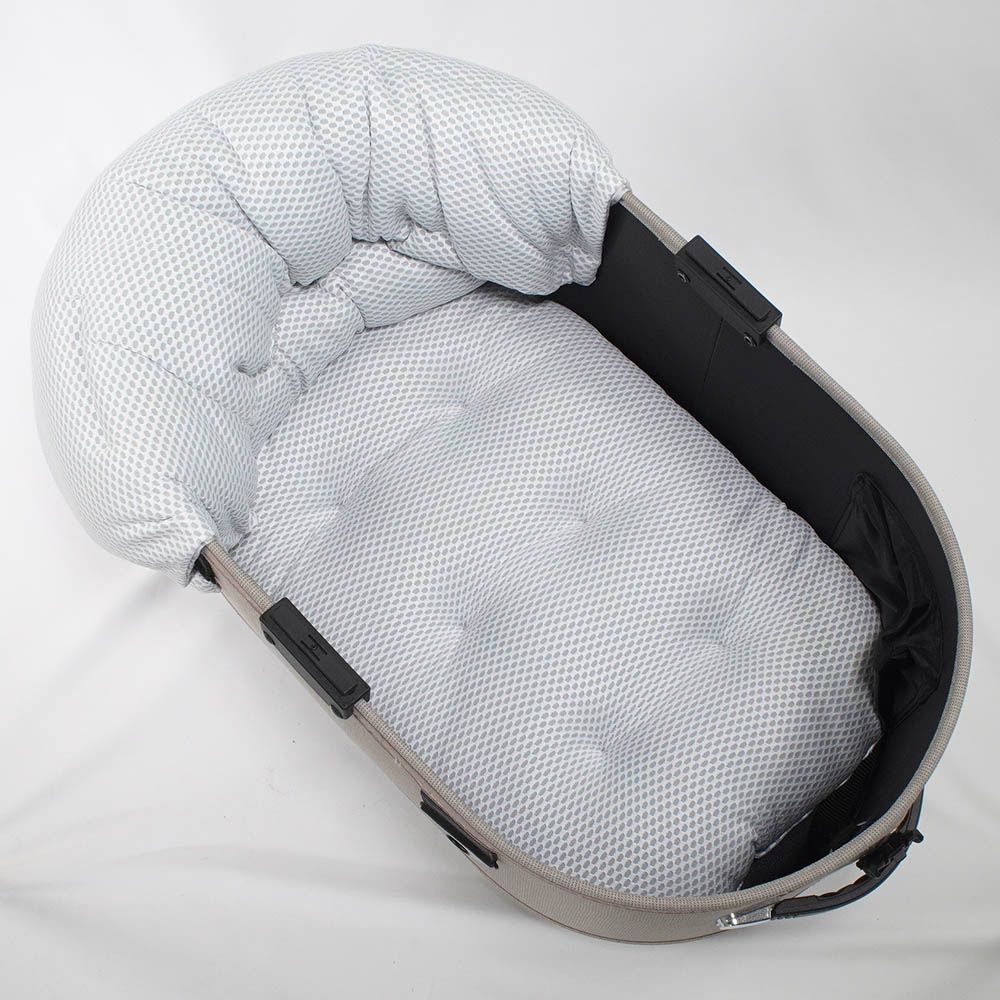 【500円OFF】DOME3レギュラー/ラージ両対応クッションセット 夏用ぷくぷく あごのせクッション＋夏用あごのせ縁無しクッション Mサイズ 東洋紡iCOLD 接触接触冷感 ダマスク グレー