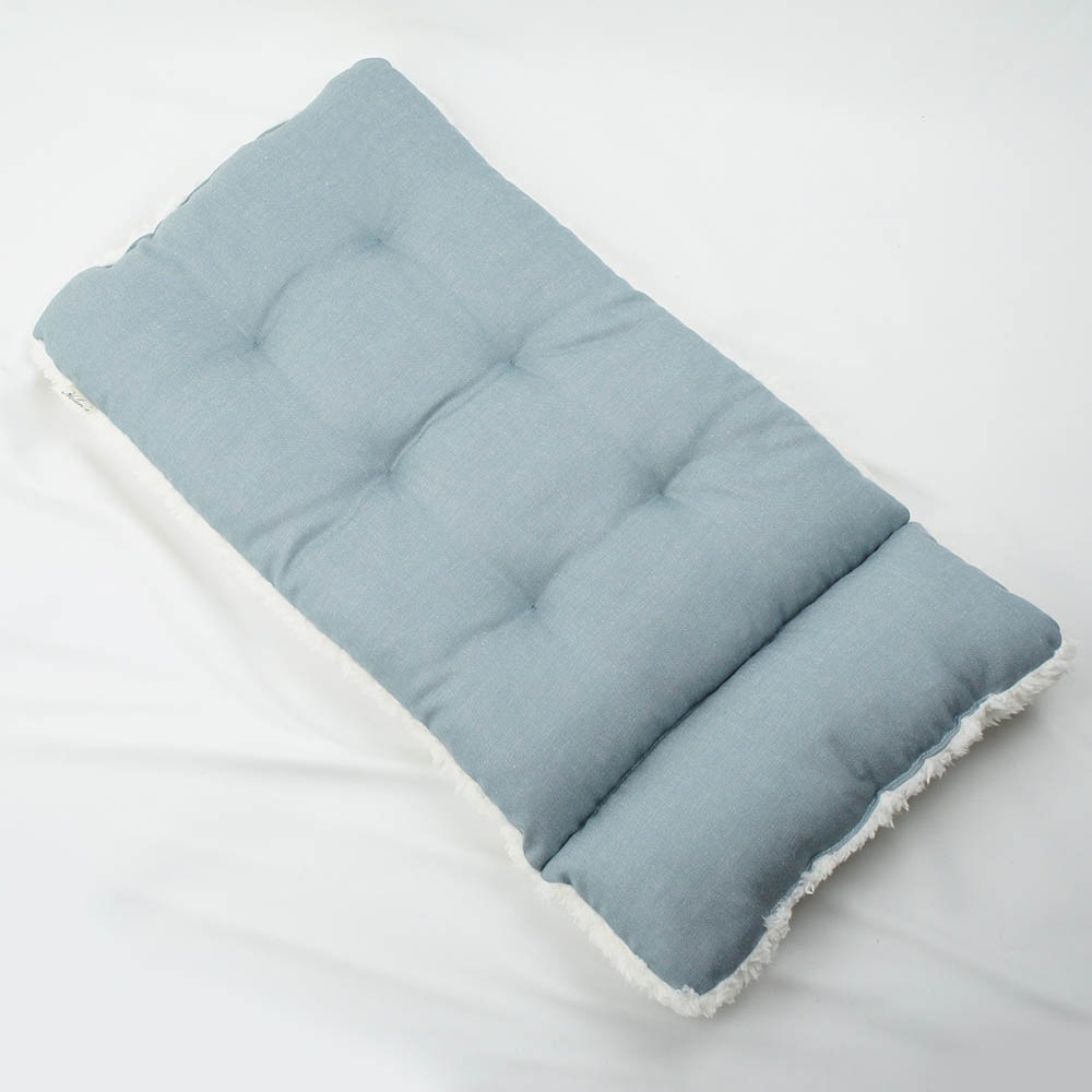 あごのせ縁無しクッション/クレートクッション 10オンスデニムサックスファー Mサイズ