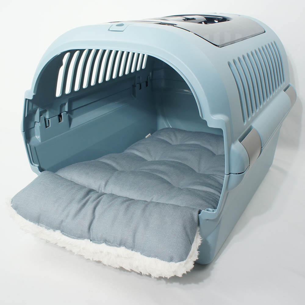 あごのせ縁無しクッション/クレートクッション 10オンスデニムサックスファー Mサイズ