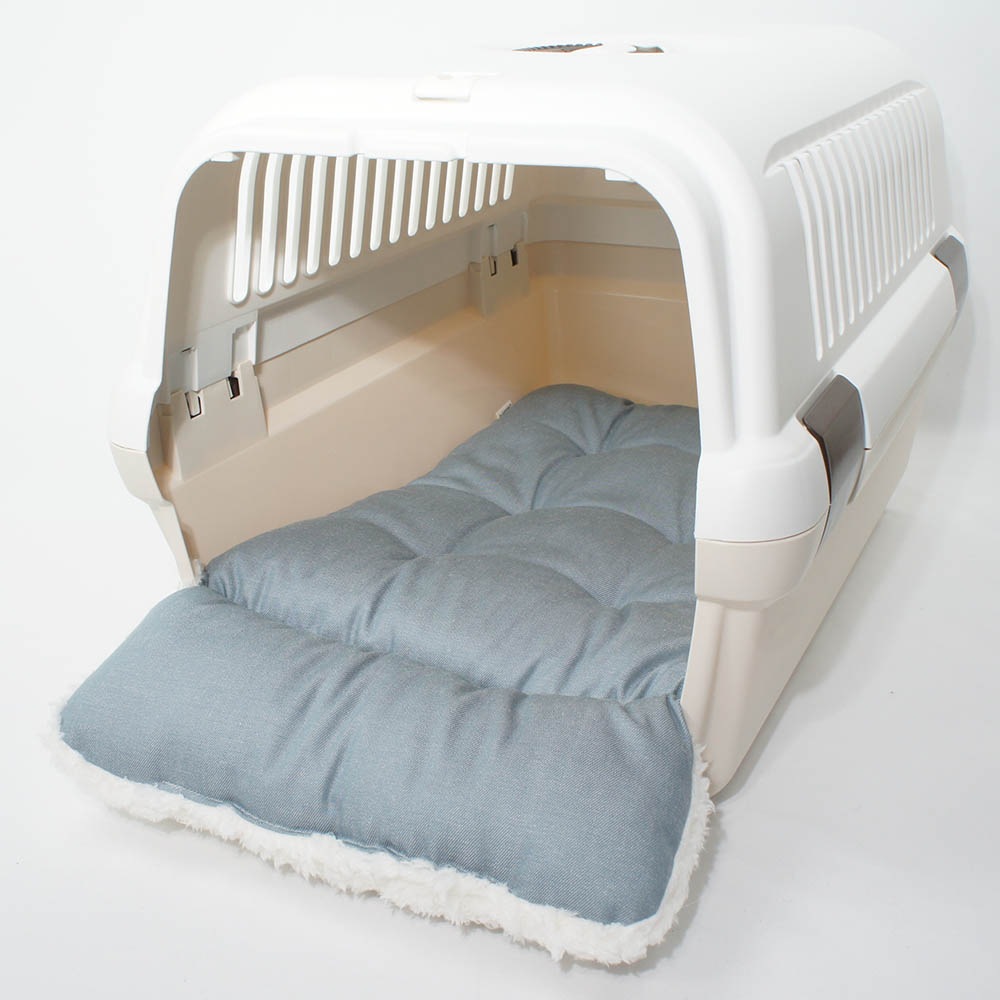 あごのせ縁無しクッション/クレートクッション 10オンスデニムサックスファー Mサイズ