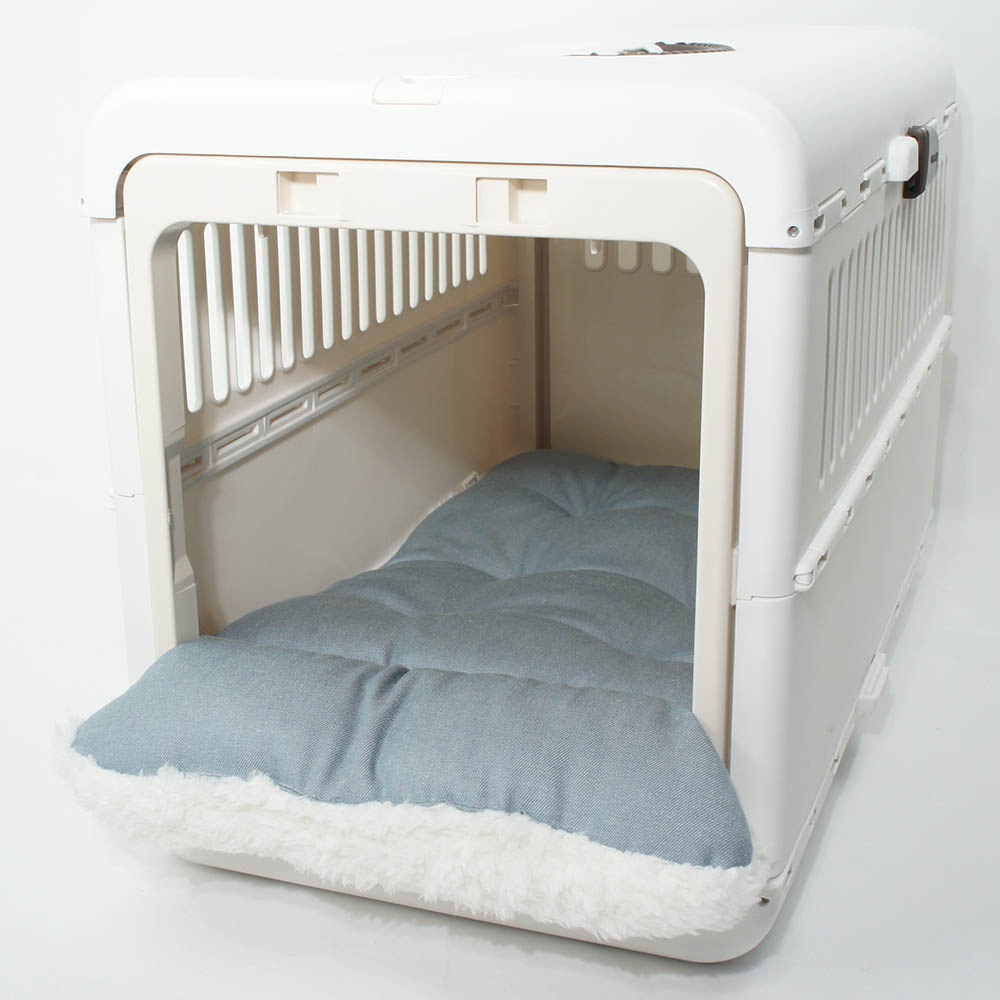 あごのせ縁無しクッション/クレートクッション 10オンスデニムサックスファー Mサイズ