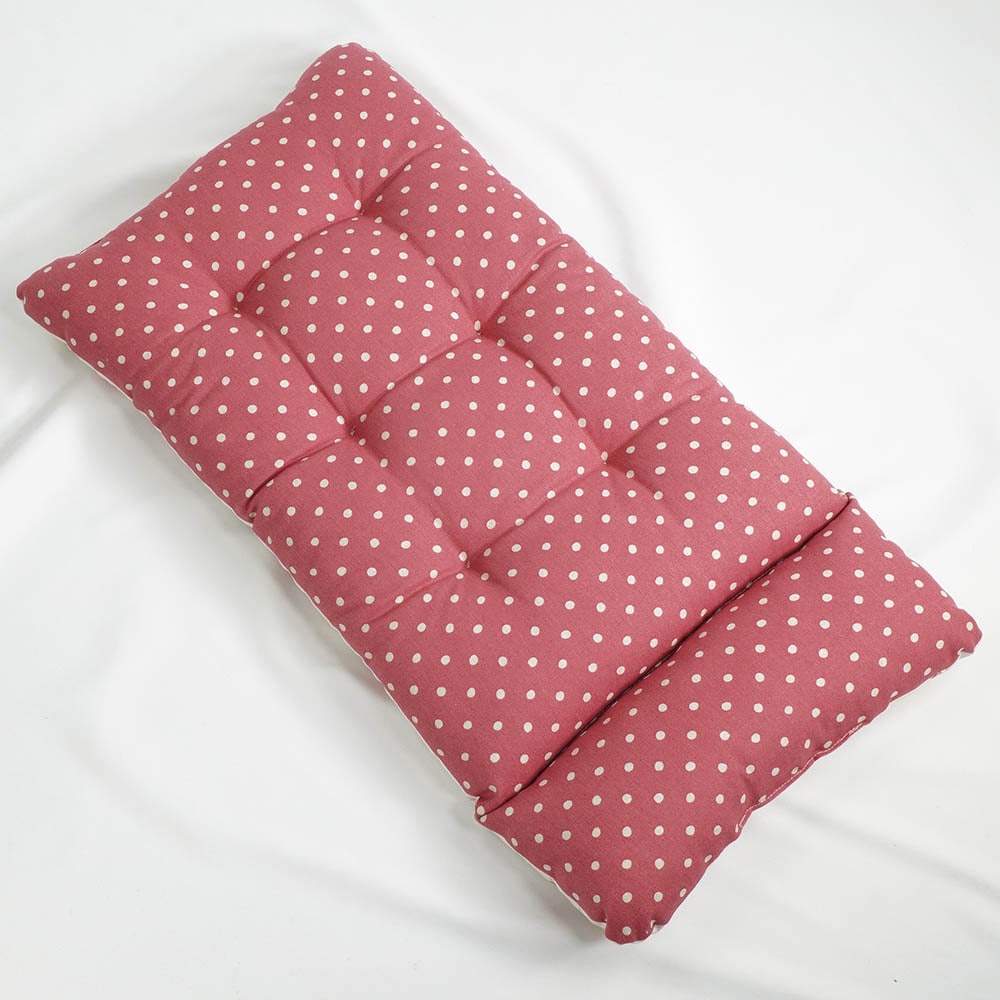 あごのせ縁無しクッション/クレートクッション マカロンピンクドット Mサイズ