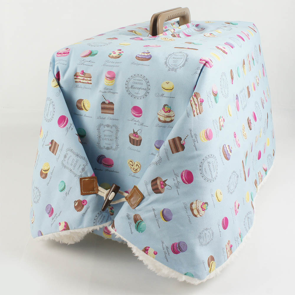 あったか３WAY キャリーカバーブランケット マカロンブルー ＜マルチ幅＞ Mサイズ（トグルボタン付き）