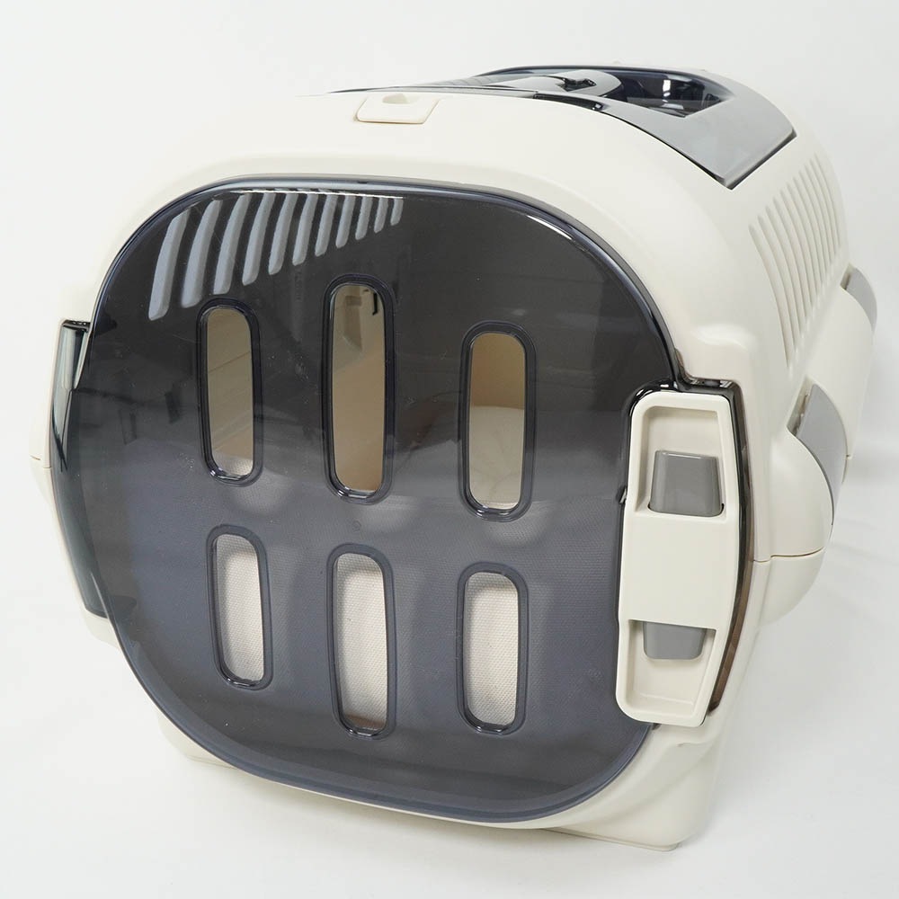 あごのせ縁無しクッション/クレートクッション カミカミ大好きちゃん用 8号帆布生地 生成 Sサイズ