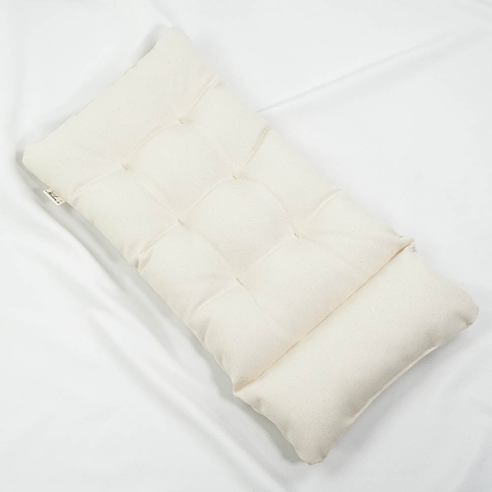 あごのせ縁無しクッション/クレートクッション カミカミ大好きちゃん用 8号帆布生地 生成 Sサイズ