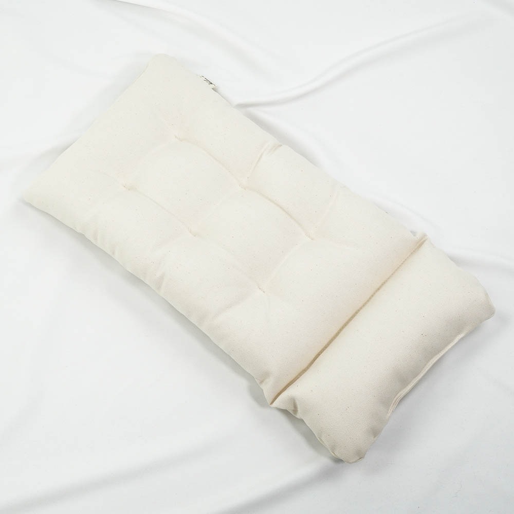 あごのせ縁無しクッション/クレートクッション カミカミ大好きちゃん用 8号帆布生地 生成 Sサイズ