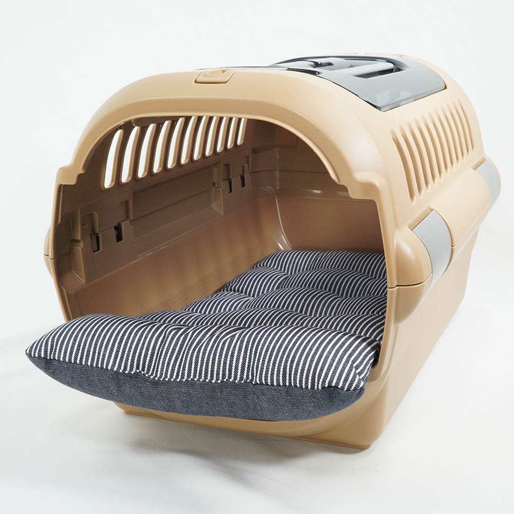 あごのせ縁無しクッション/クレートクッション 10オンスヒッコリーデニムネイビー Sサイズ