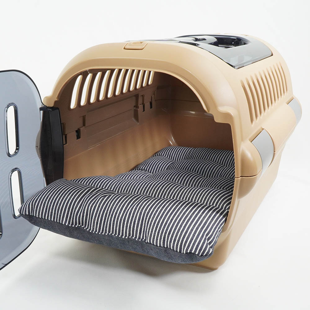 あごのせ縁無しクッション/クレートクッション 10オンスヒッコリーデニムネイビー Sサイズ