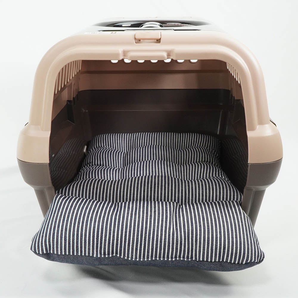 あごのせ縁無しクッション/クレートクッション 10オンスヒッコリーデニムネイビー Sサイズ