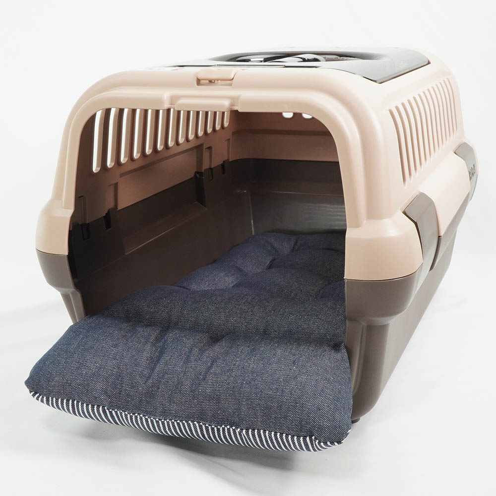 あごのせ縁無しクッション/クレートクッション 10オンスヒッコリーデニムネイビー Sサイズ