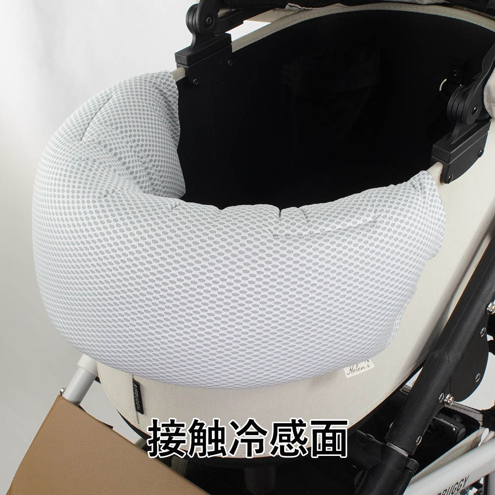 【500円OFF】DOME3レギュラー/ラージ両対応クッションセット 夏用ぷくぷく あごのせクッション+夏用あごのせ縁無しクッション Mサイズ 東洋紡iCOLD 接触接触冷感 ダマスク ベージュ