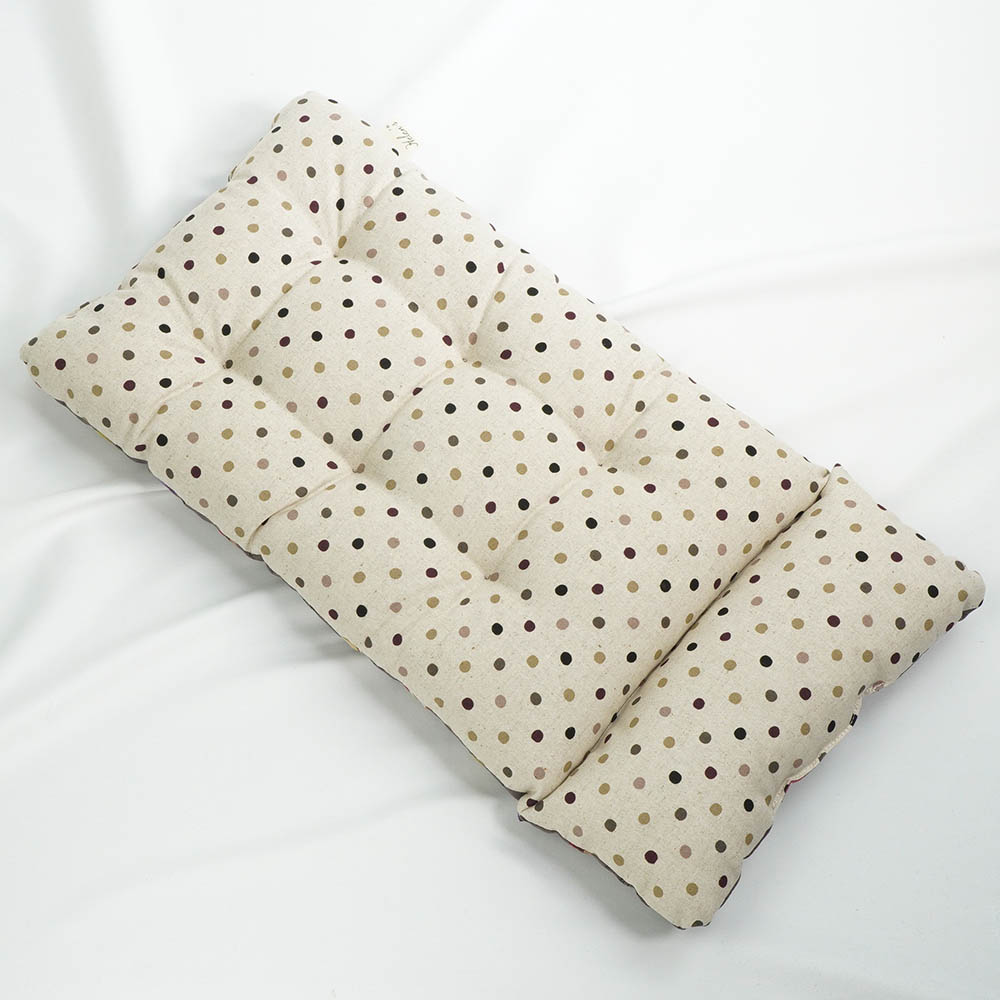 あごのせ縁無しクッション/クレートクッション マカロンチョコドット Sサイズ