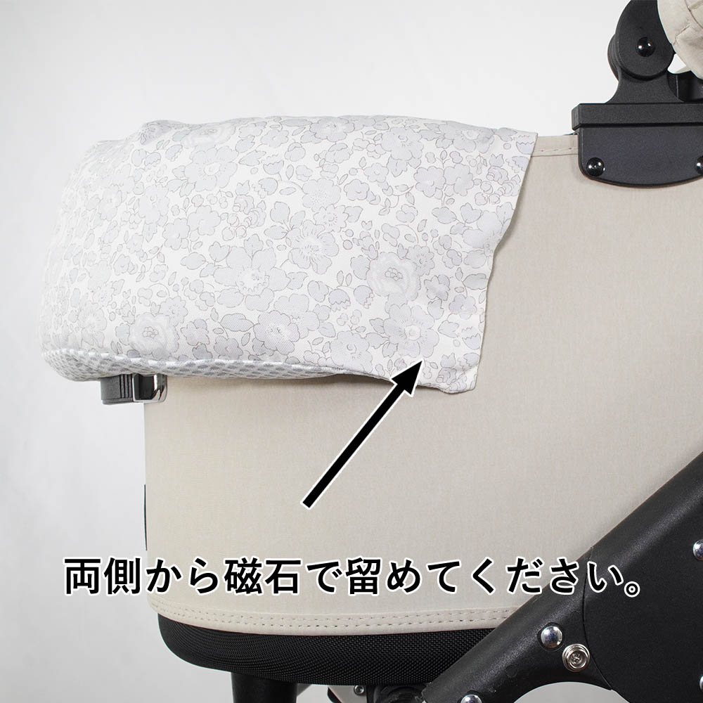 【500円OFF】DOME3レギュラー用クッションセット 夏用ぷくぷく あごのせクッション＋夏用キャリークッションベッド Sサイズ 東洋紡iCOLD 接触冷感 リバティプリント Betsy グレー