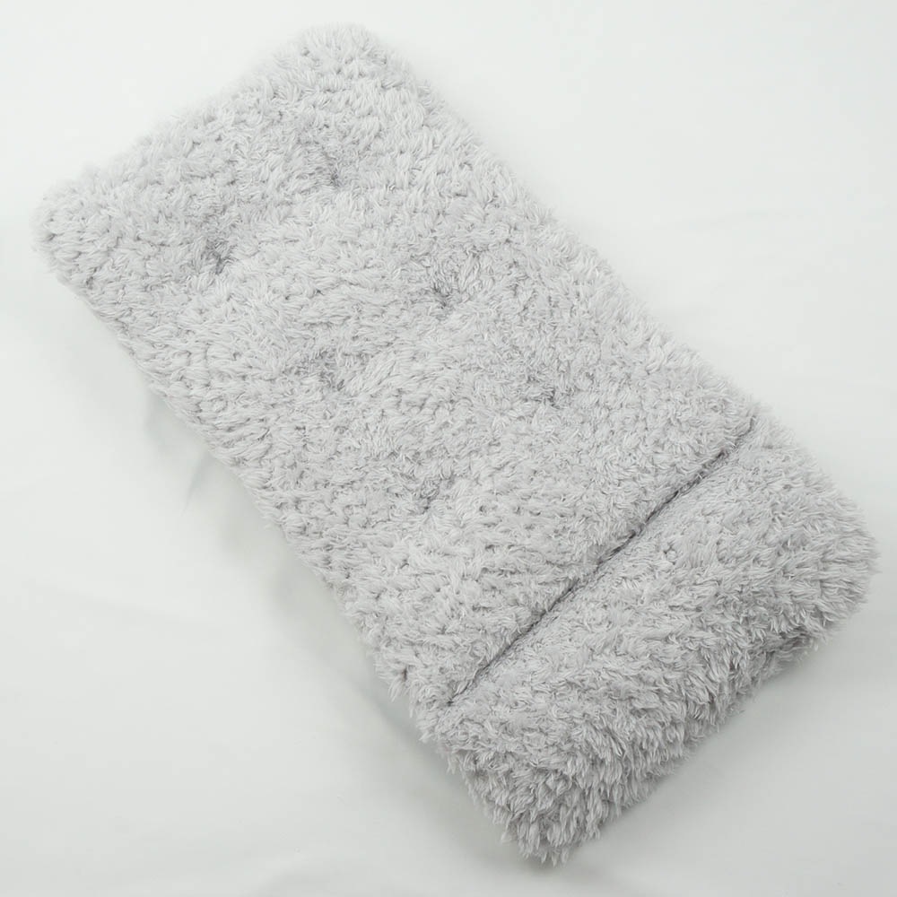 あごのせ縁無しクッション/クレートクッション ダマスク グレーファー Sサイズ