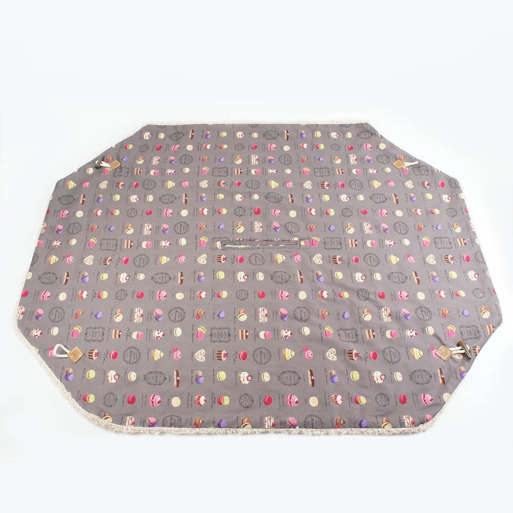 あったか３WAY キャリーカバーブランケット マカロンチョコ ＜マルチ幅＞ Mサイズ（トグルボタン付き）