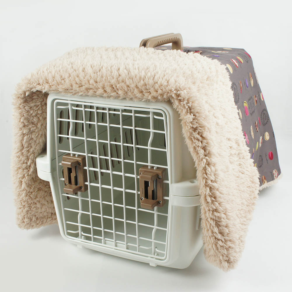 あったか３WAY キャリーカバーブランケット マカロンチョコ ＜マルチ幅＞ Mサイズ（トグルボタン付き）