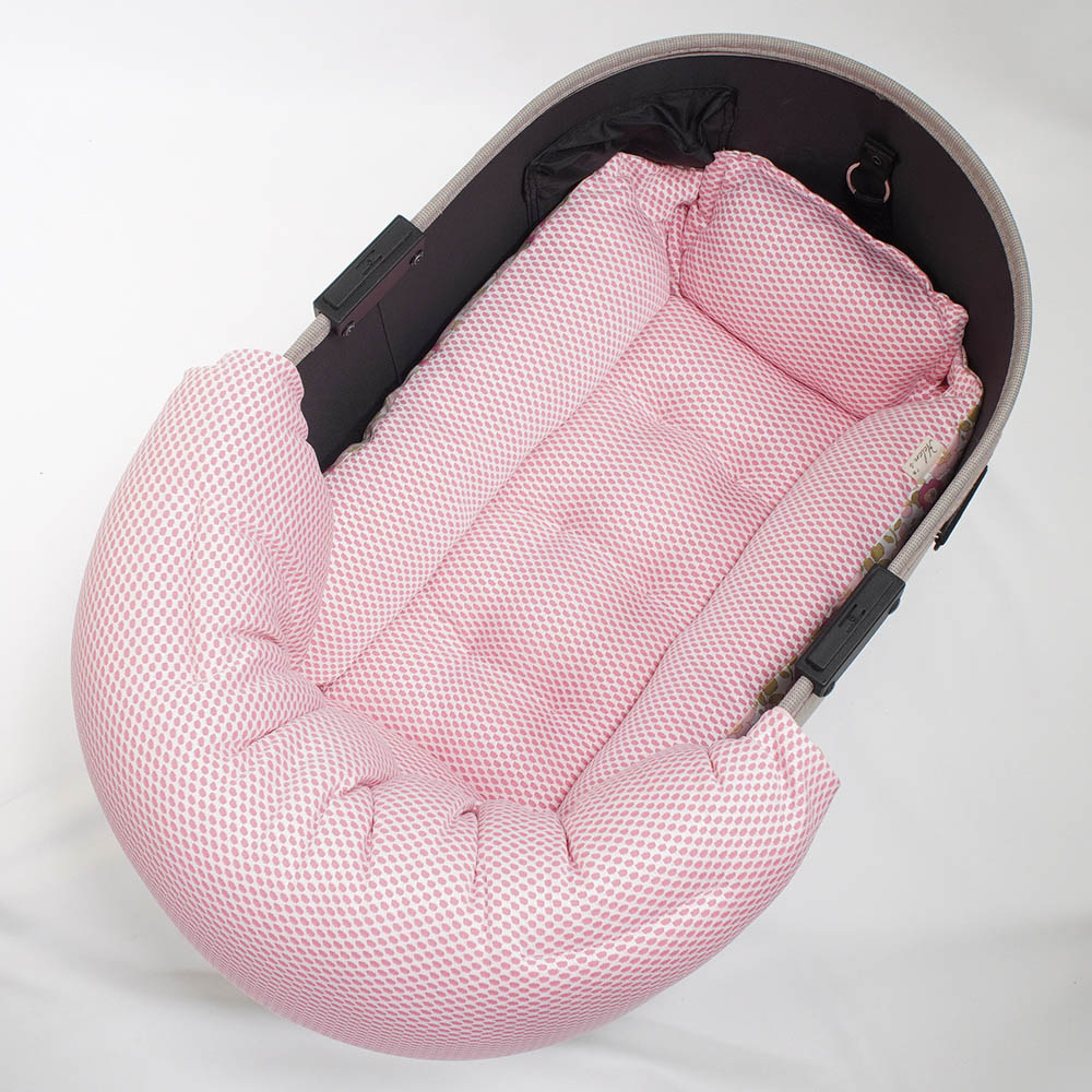 【500円OFF】DOME3レギュラー用クッションセット 夏用ぷくぷく あごのせクッション＋夏用キャリークッションベッド Sサイズ 東洋紡iCOLD 接触冷感 リバティプリント Betsy ピンク
