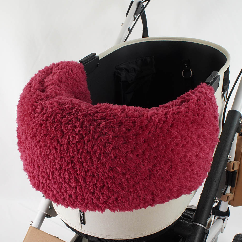 ペットカート・バギー用 ぷくぷく あごのせクッション マカロンピンクファーラズベリー