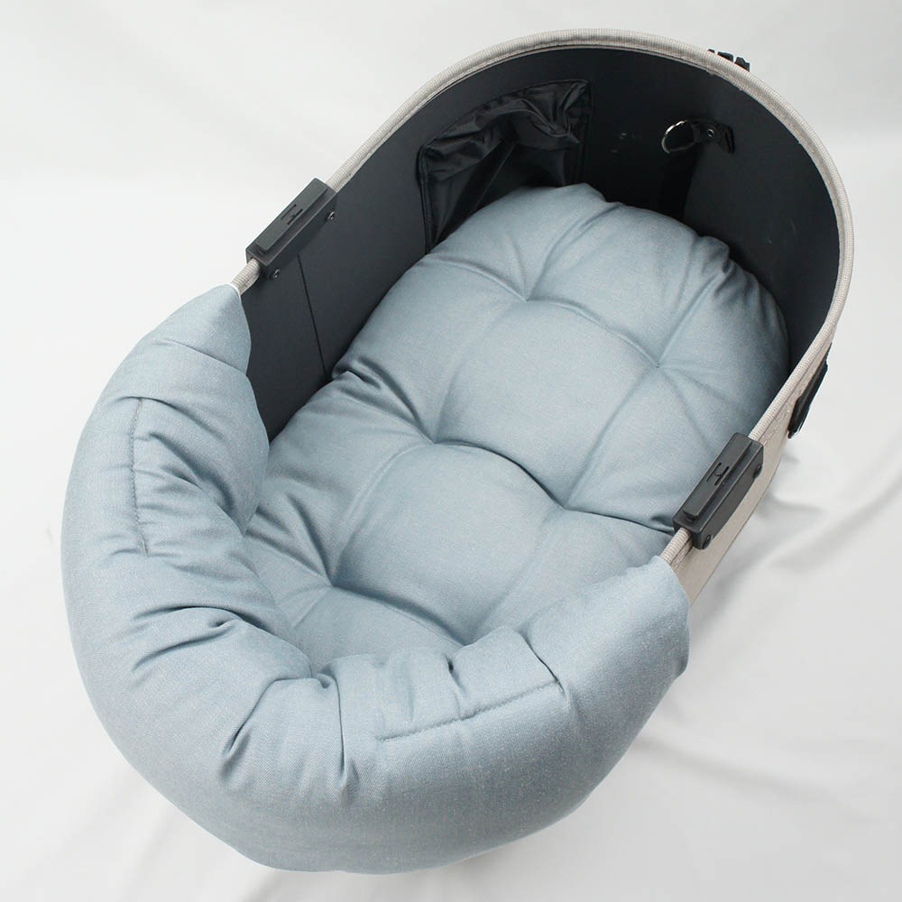 【500円OFF】DOME3レギュラー用クッションセット ぷくぷく あごのせクッション＋縁無しクッションベッド Mサイズ ヒッコリーデニムサックス