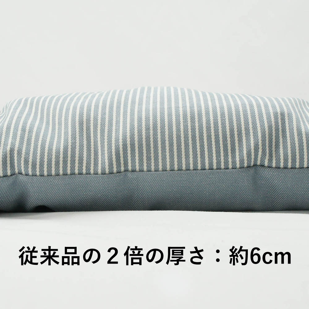 【500円OFF】DOME3レギュラー用クッションセット ぷくぷく あごのせクッション＋縁無しクッションベッド Mサイズ ヒッコリーデニムサックス