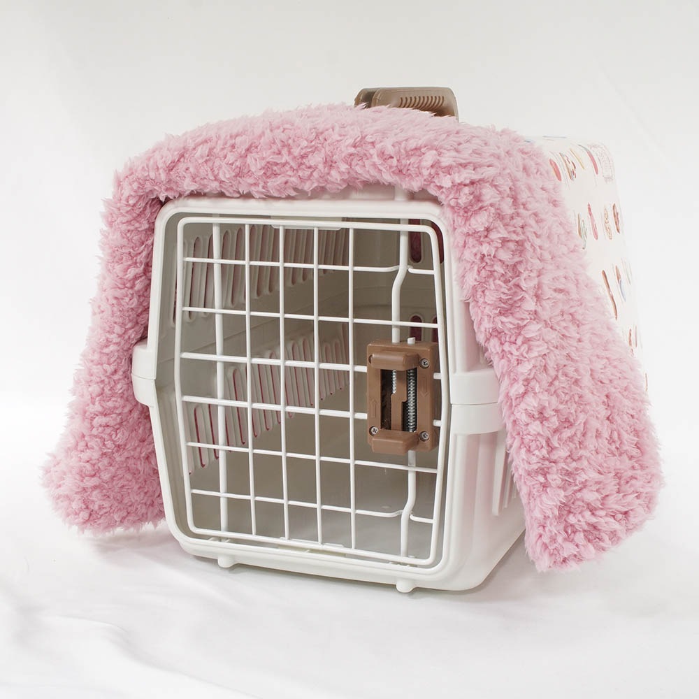 あったか３WAY キャリーカバーブランケット マカロンハニーピンク ＜マルチ幅＞ Sサイズ（トグルボタン付き）