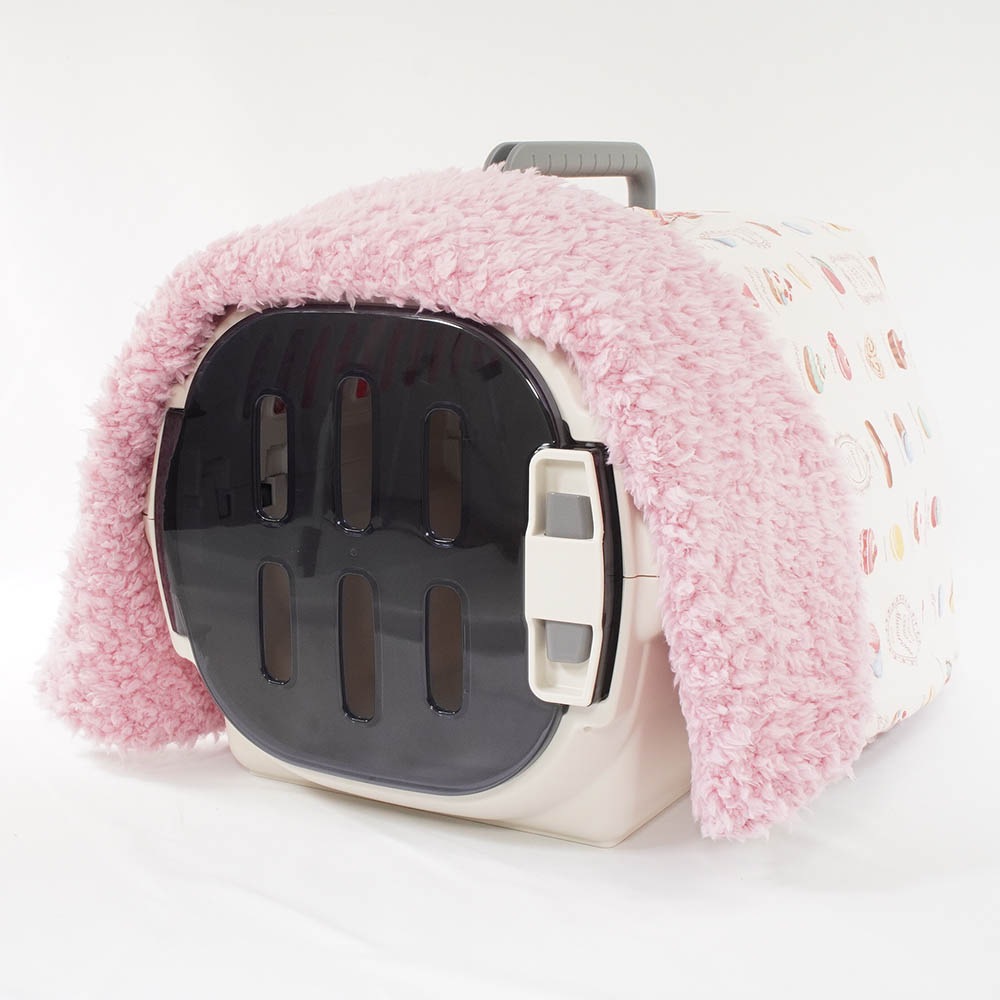 あったか３WAY キャリーカバーブランケット マカロンハニーピンク ＜マルチ幅＞ Sサイズ（トグルボタン付き）