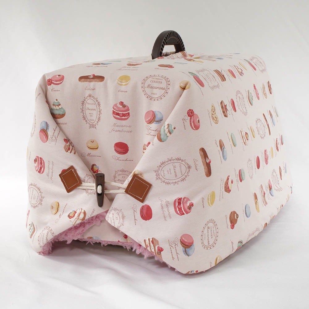 あったか３WAY キャリーカバーブランケット マカロンハニーピンク ＜マルチ幅＞ Sサイズ（トグルボタン付き）