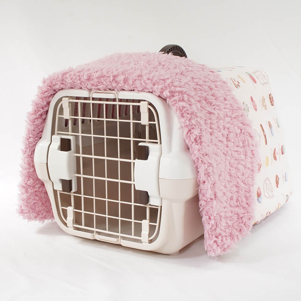 あったか３WAY キャリーカバーブランケット マカロンハニーピンク ＜マルチ幅＞ Sサイズ（トグルボタン付き）