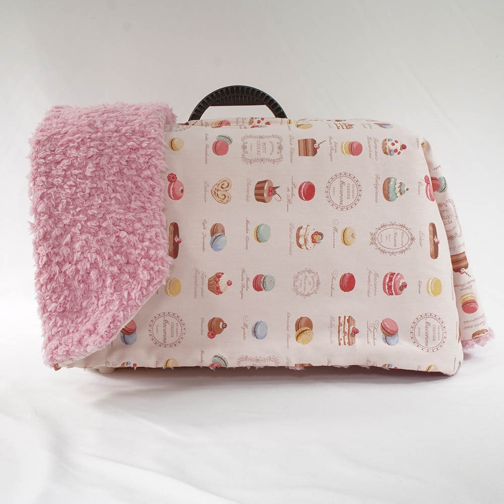 あったか3WAY キャリーカバーブランケット マカロンハニーピンク <マルチ幅> Sサイズ(トグルボタン無し)