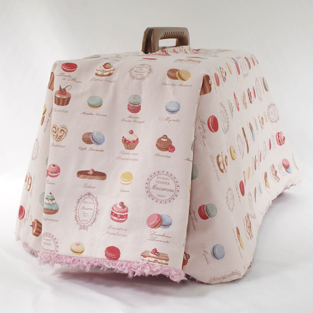 あったか3WAY キャリーカバーブランケット マカロンハニーピンク <マルチ幅> Sサイズ(トグルボタン無し)