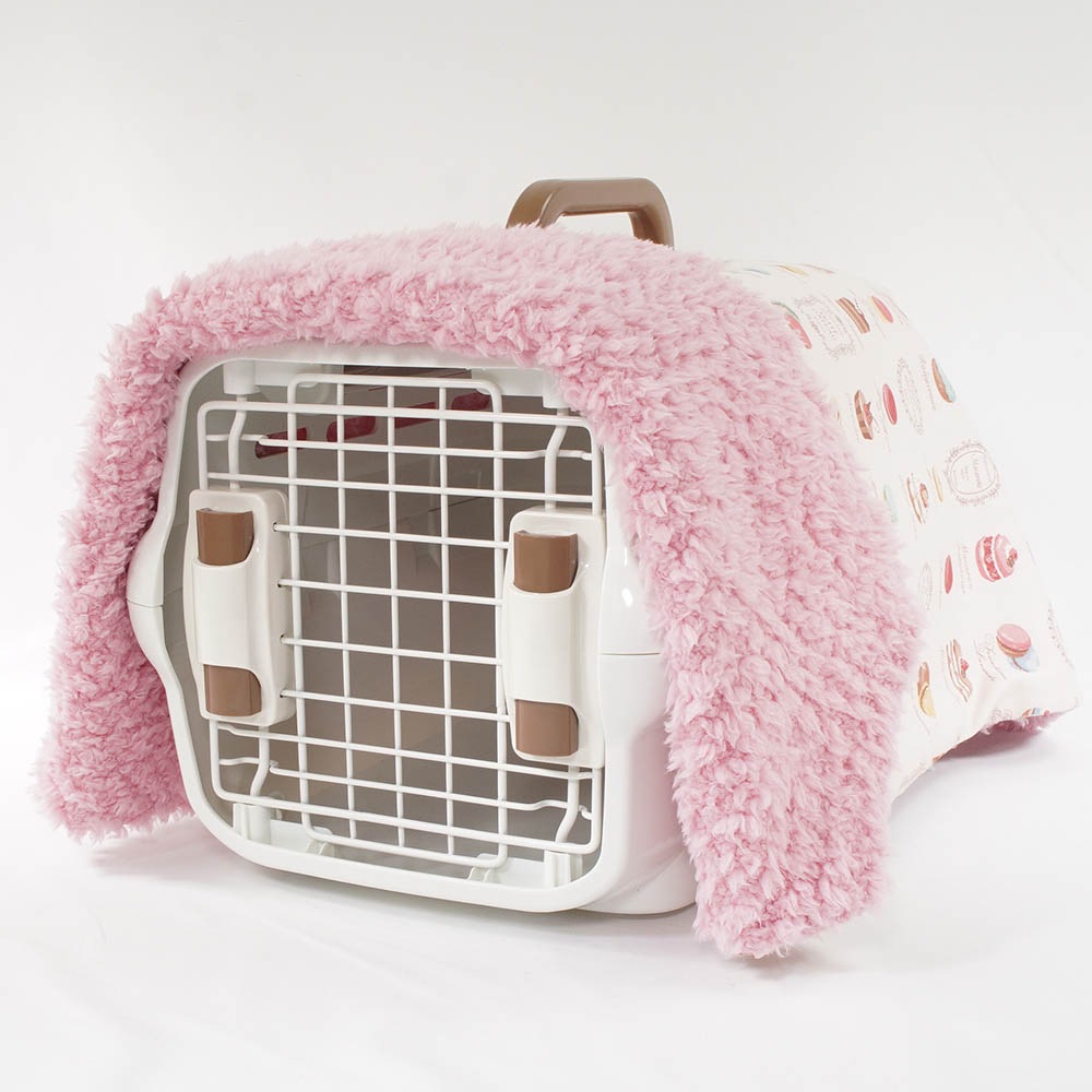 あったか3WAY キャリーカバーブランケット マカロンハニーピンク <マルチ幅> Sサイズ(トグルボタン無し)