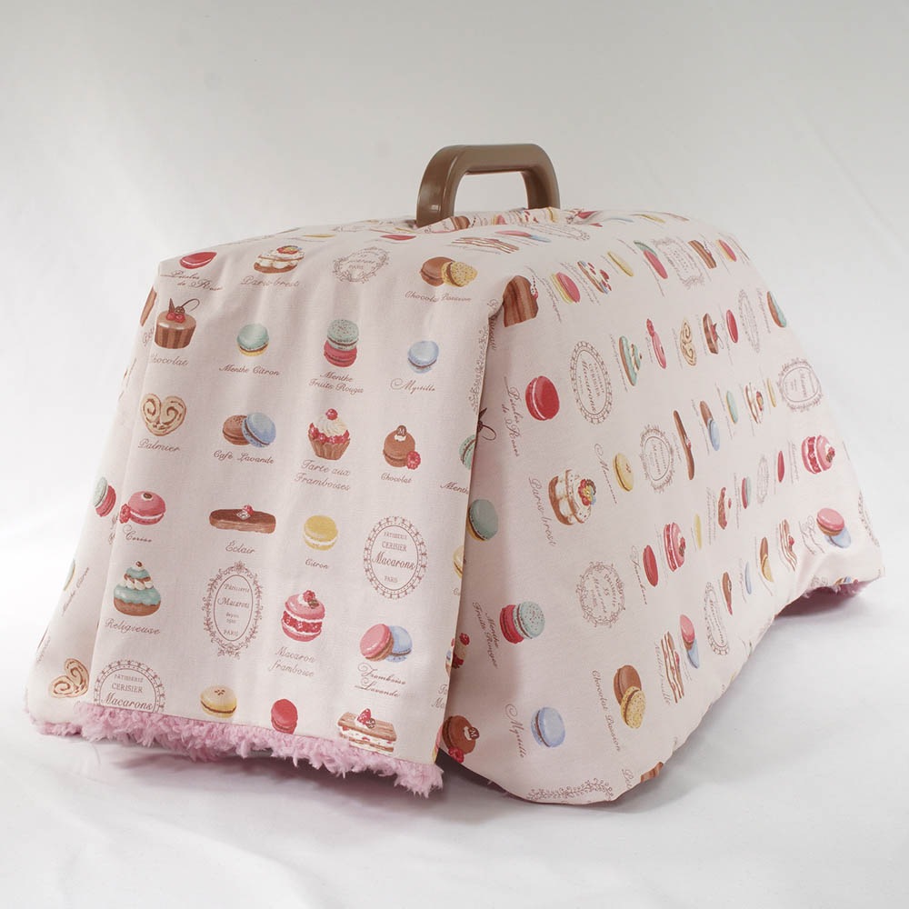 あったか3WAY キャリーカバーブランケット マカロンハニーピンク <マルチ幅> Sサイズ(トグルボタン無し)