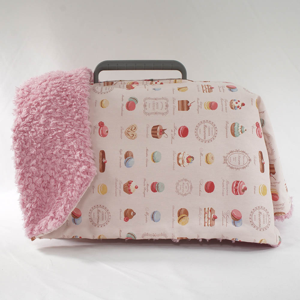 あったか3WAY キャリーカバーブランケット マカロンハニーピンク <マルチ幅> Sサイズ(トグルボタン無し)