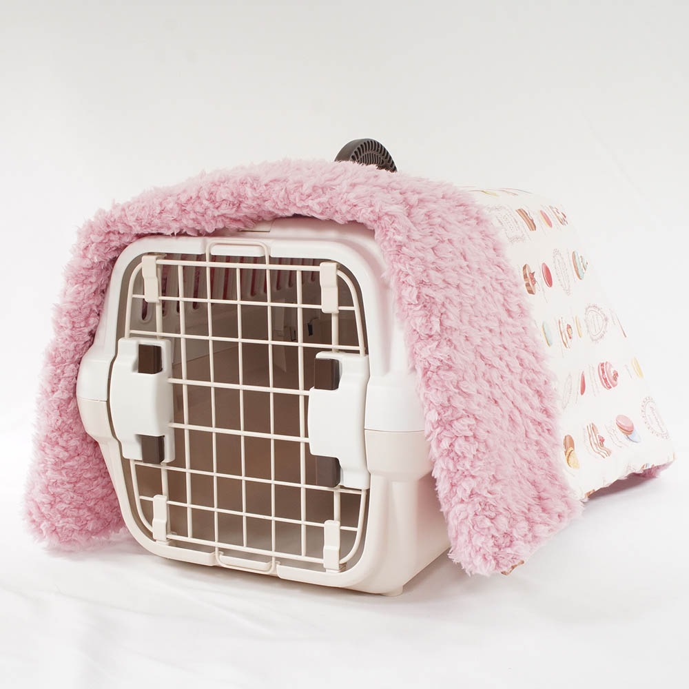 あったか3WAY キャリーカバーブランケット マカロンハニーピンク <マルチ幅> Sサイズ(トグルボタン無し)