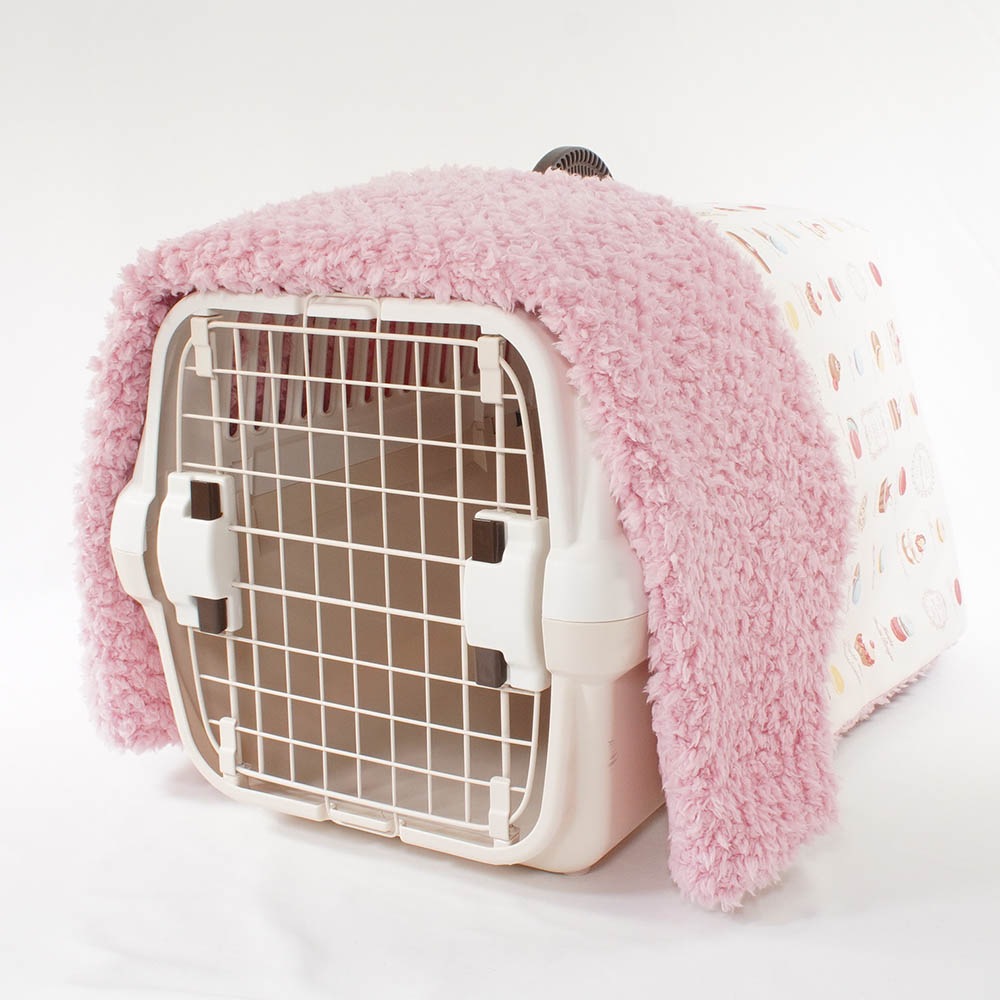 あったか３WAY キャリーカバーブランケット マカロンハニーピンク ＜マルチ幅＞ Mサイズ（トグルボタン付き）