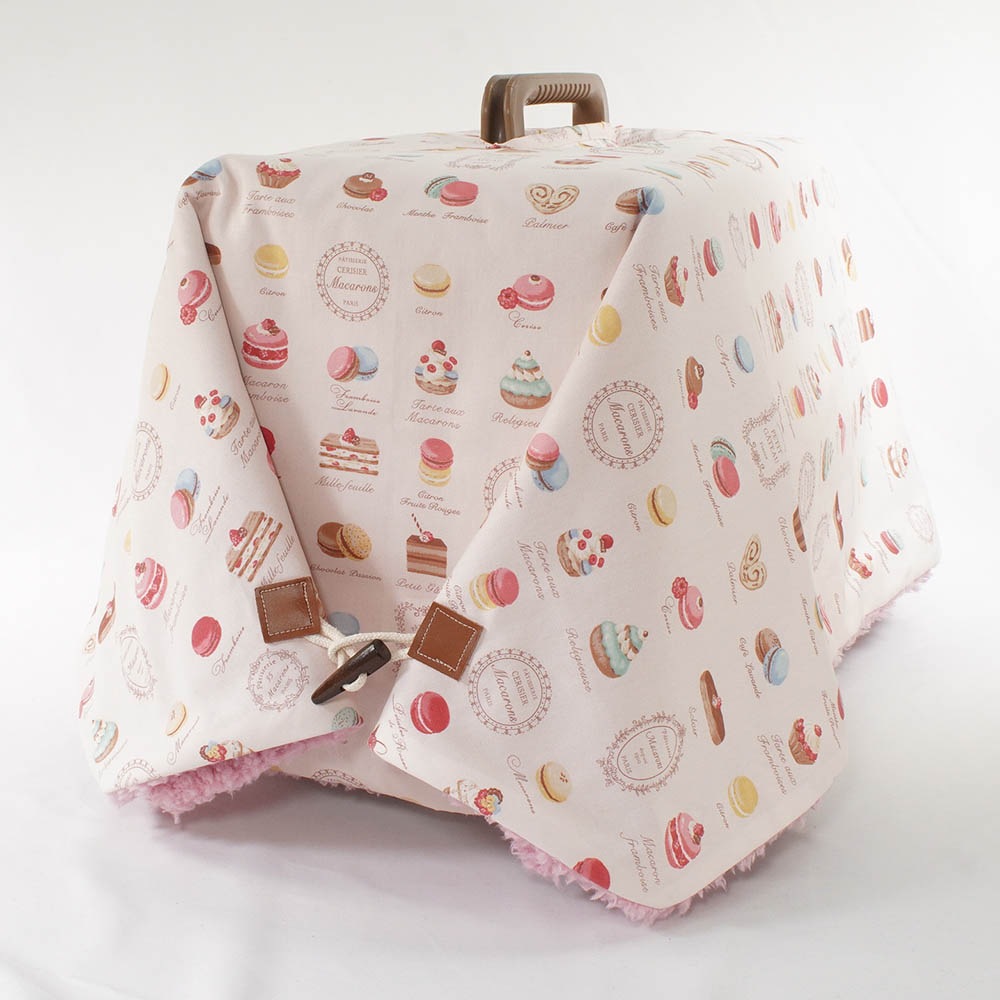 あったか３WAY キャリーカバーブランケット マカロンハニーピンク ＜マルチ幅＞ Mサイズ（トグルボタン付き）