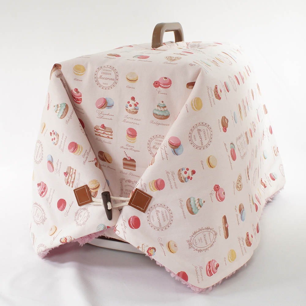 あったか３WAY キャリーカバーブランケット マカロンハニーピンク ＜マルチ幅＞ Mサイズ（トグルボタン付き）