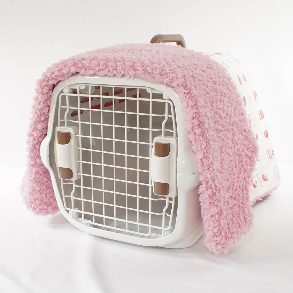 あったか３WAY キャリーカバーブランケット マカロンハニーピンク ＜マルチ幅＞ Mサイズ（トグルボタン付き）