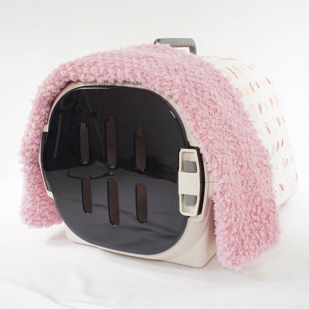 あったか３WAY キャリーカバーブランケット マカロンハニーピンク ＜マルチ幅＞ Mサイズ（トグルボタン付き）