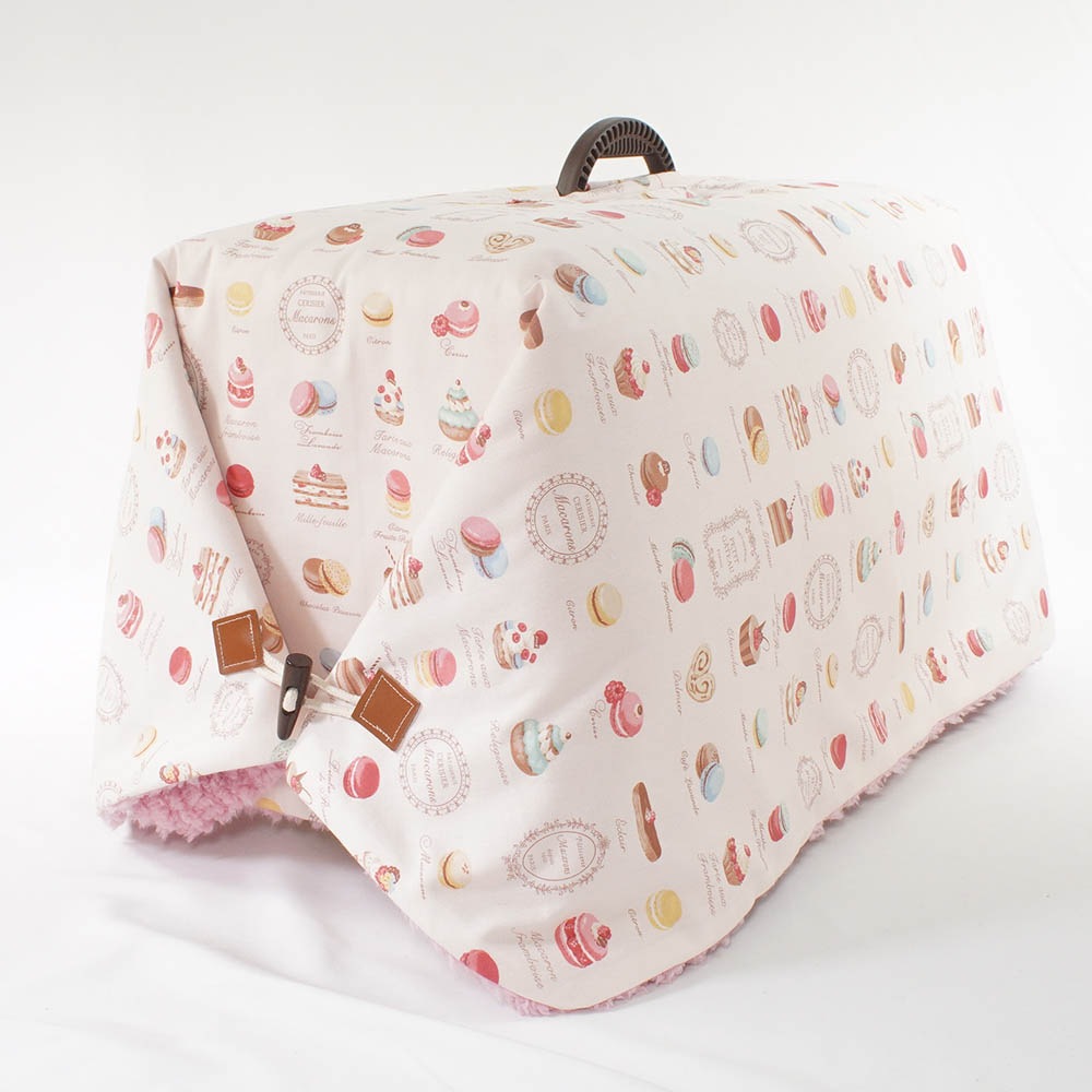 あったか３WAY キャリーカバーブランケット マカロンハニーピンク ＜マルチ幅＞ Mサイズ（トグルボタン付き）