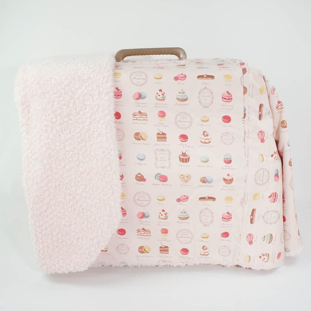 あったか3WAY キャリーカバーブランケット マカロンシャービーピンク <マルチ幅> Lサイズ(トグルボタン無し)