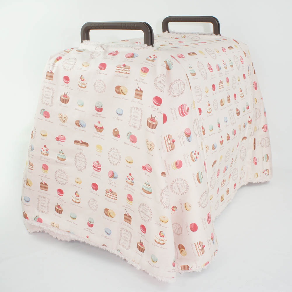 あったか3WAY キャリーカバーブランケット マカロンシャービーピンク <マルチ幅> Lサイズ(トグルボタン無し)