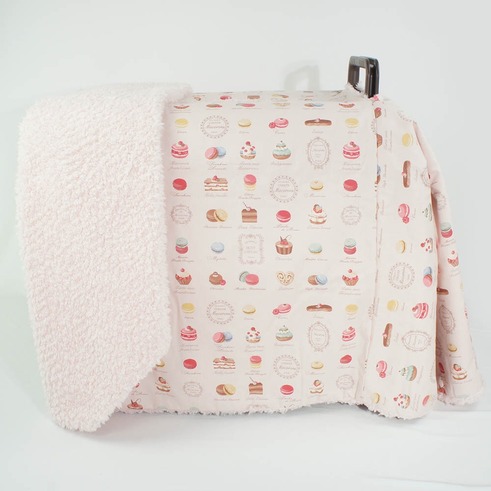 あったか3WAY キャリーカバーブランケット マカロンシャービーピンク <マルチ幅> Lサイズ(トグルボタン無し)